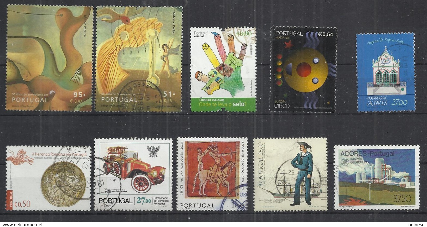 TEN AT A TIME - PORTUGAL - LOT OF 10 DIFFERENT COMMEMORATIVE 5  - USED OBLITERE GESTEMPELT USADO - Lotes & Colecciones