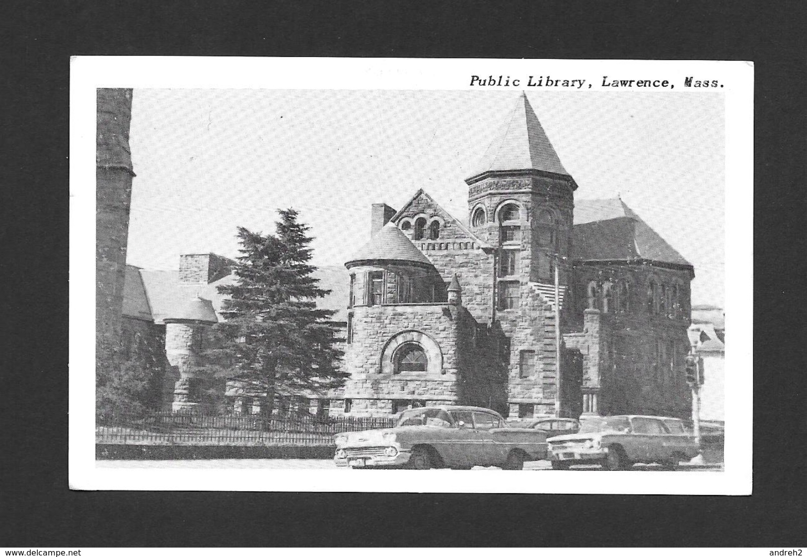 LAWRENCE - MASSACHUSETTS - PUBLIC LIBRARY - NICE CARS - Lawrence