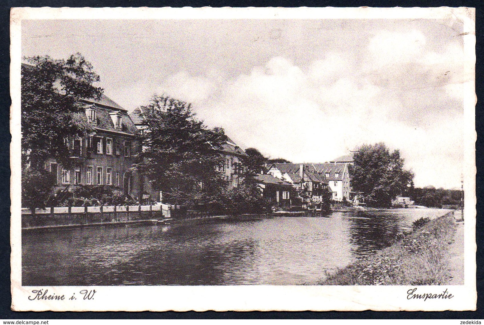 8795 - Alte Ansichtskarte - Rheine - Emspartie - N. Gel Jakob Krapohl - Rheine