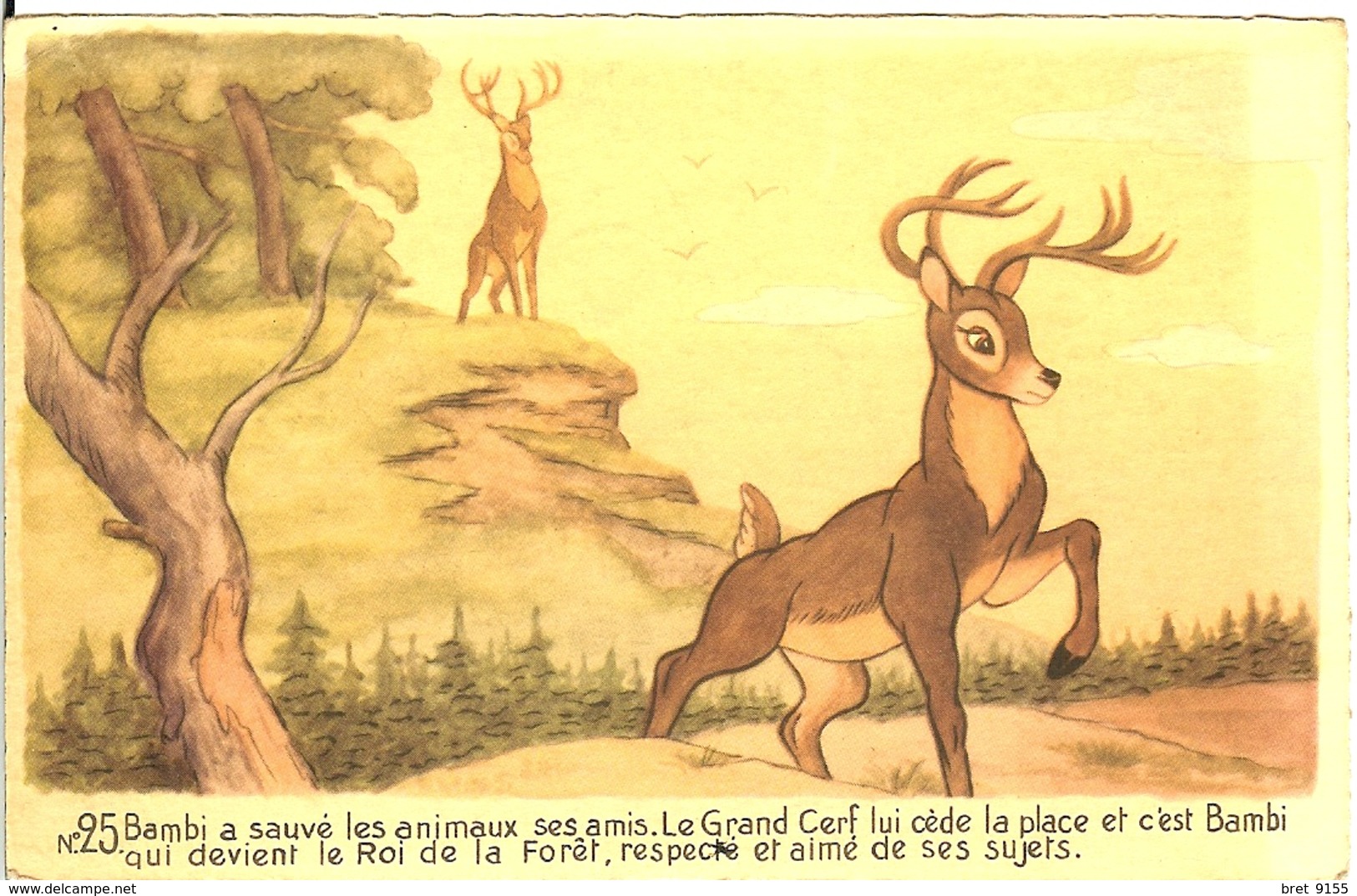 BAMBI A SAUVE LES ANIMAUX SES AMIS LE GRAND CERF LUI CEDE LA PLACE BAMBI DEVIENT LE ROI DE LA FORET - Altri & Non Classificati