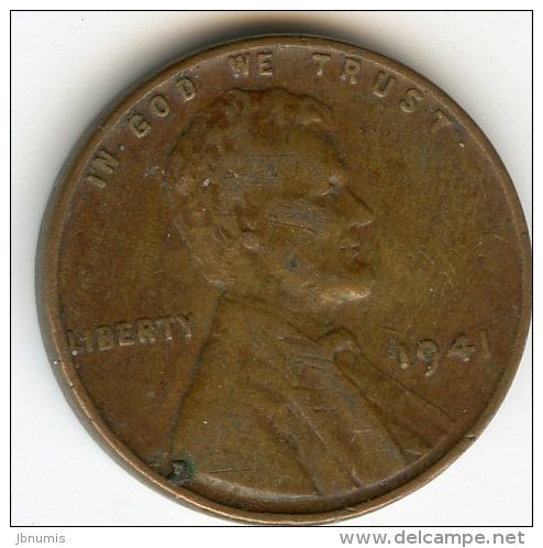 Etats-Unis USA 1 Cent 1941 KM 132 - 1909-1958: Lincoln, Wheat Ears Reverse