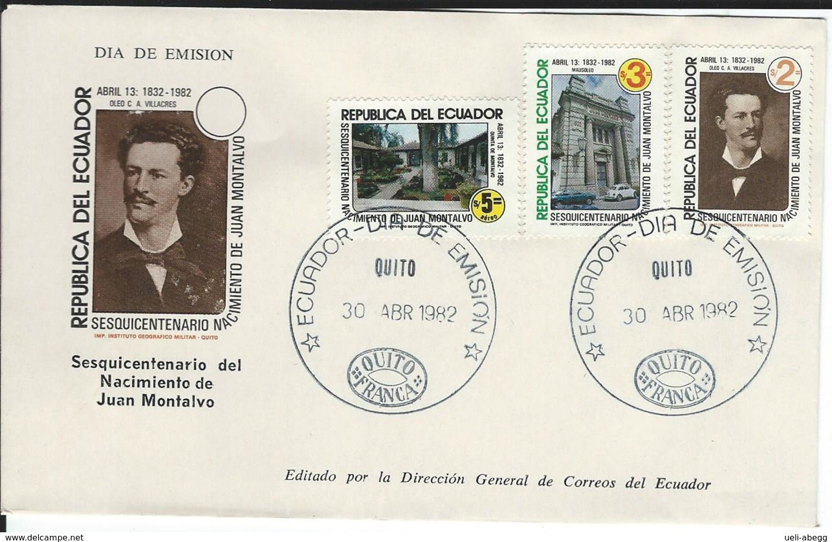 Mi 1929-31 FDC 1982 - Ecuador
