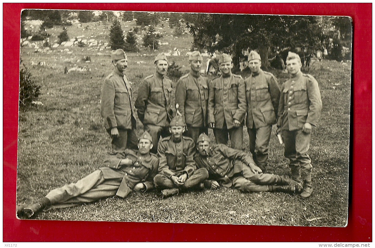 PRC-11 Carte-Photo Militaires, Groupe De Soldats Région St.-Cergues Jura Vaudois Militär. Non Circulé - Saint-Cergue