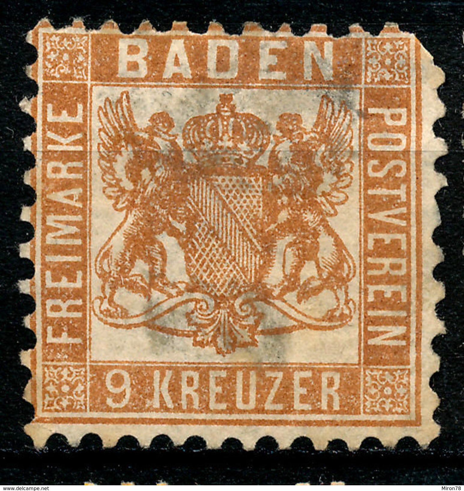 Stamp German States Baden 1862-65 9kr  Mint Lot10 - Neufs