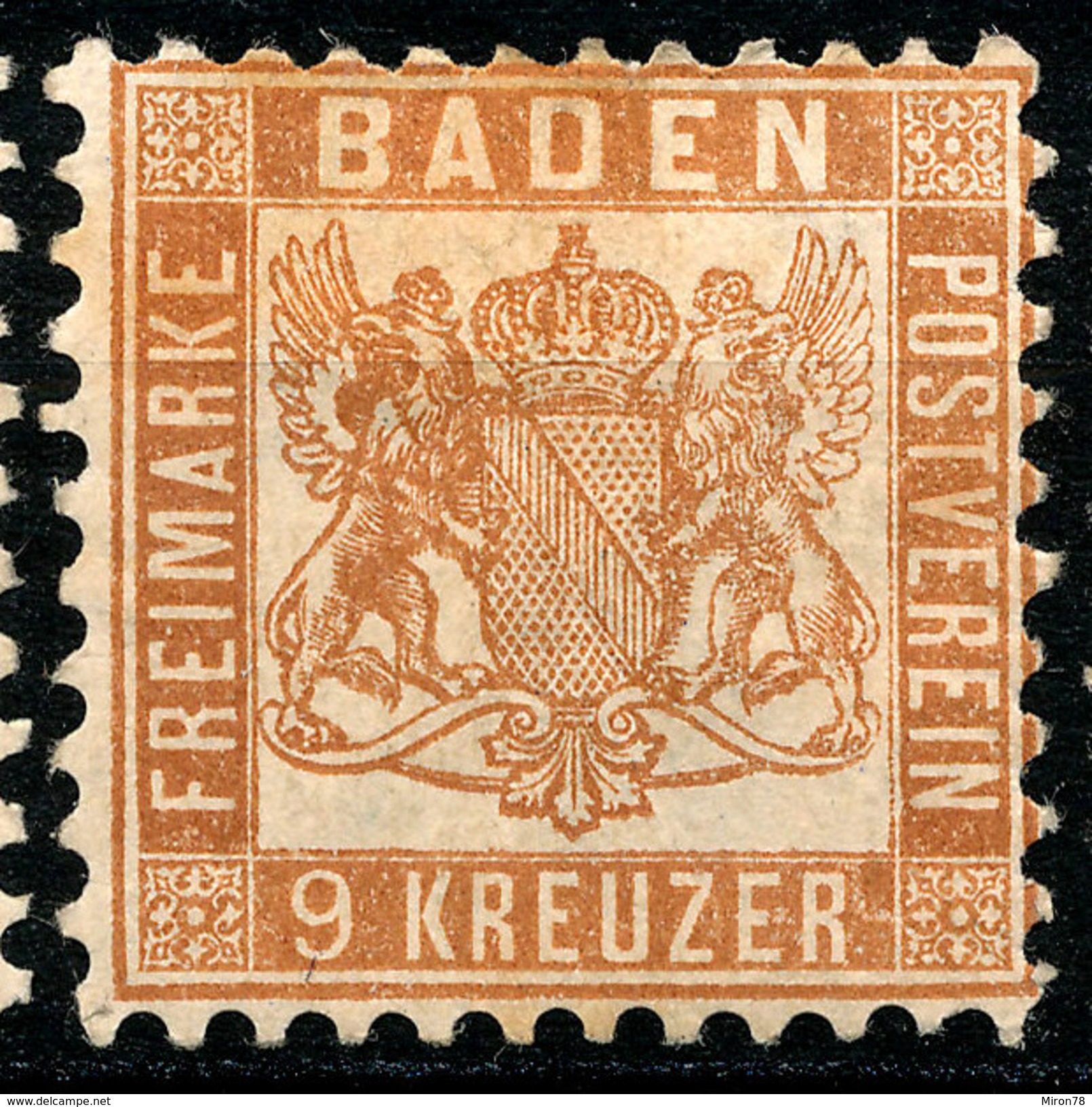 Stamp German States Baden 1862-65 9kr  Mint Lot14 - Nuovi