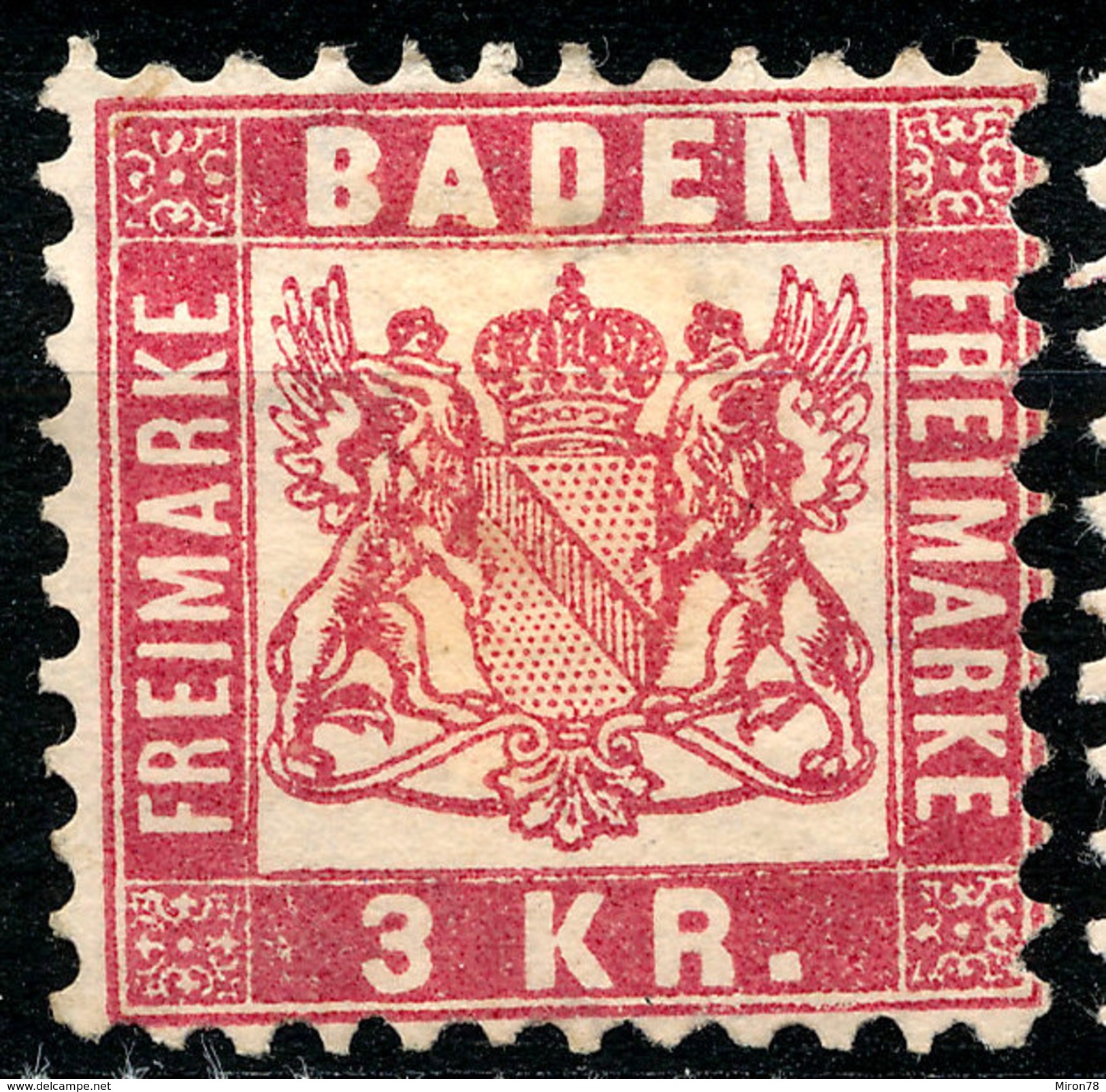 Stamp German States Baden 1868 1kr  Mint Lot23 - Mint