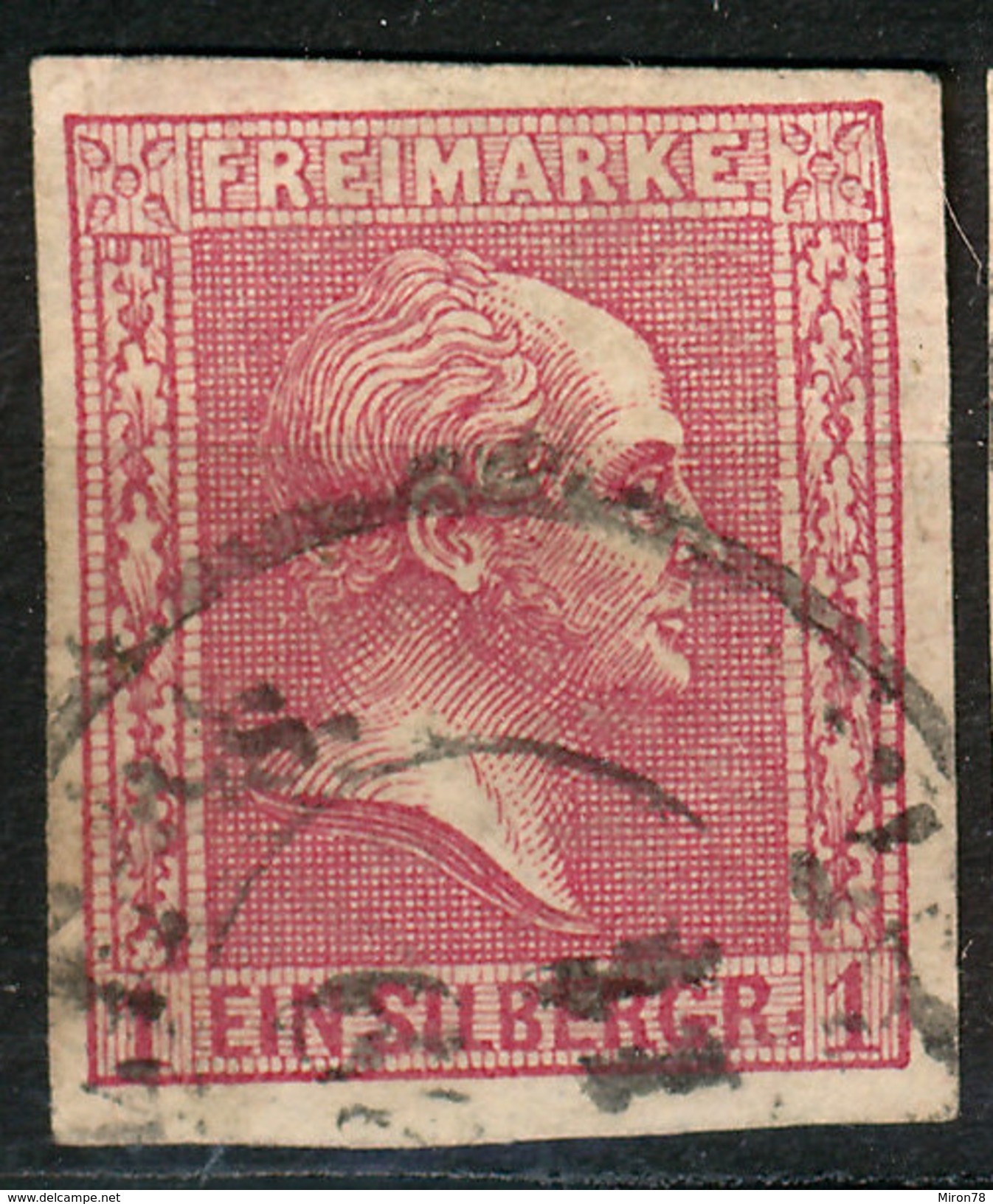 Stamp German States PRUSSIA 1858-60 1sg Used Lot37 - Oblitérés