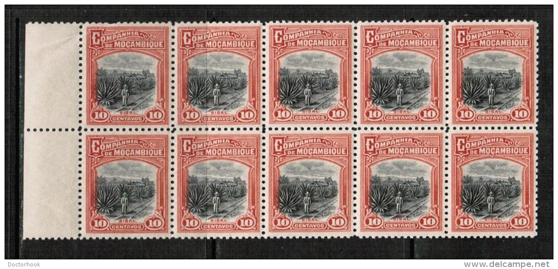 MOZAMBIQUE CO.  Scott # 126** VF MINT NH BLOCK Of 10 (LG-423) - Mozambique