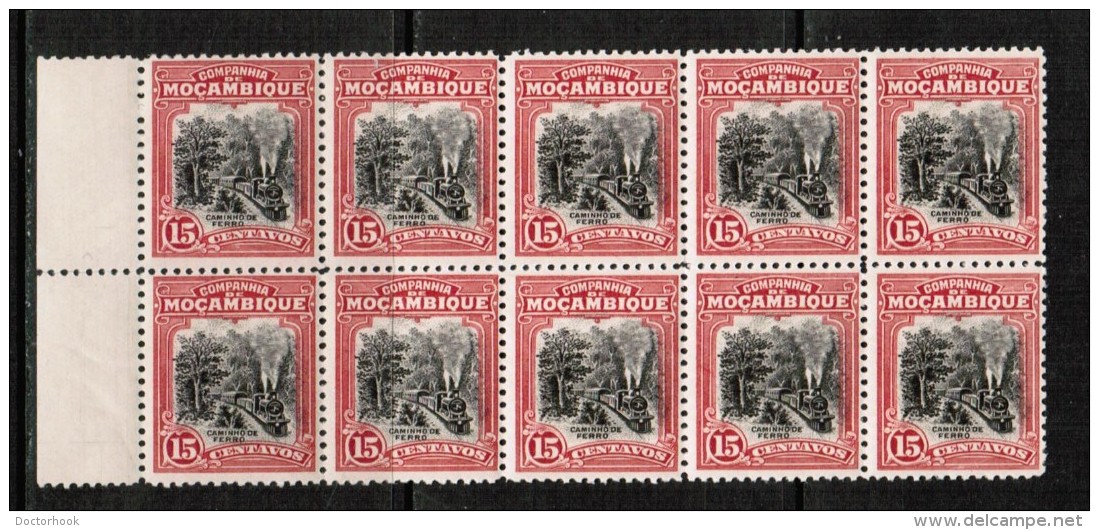 MOZAMBIQUE CO.  Scott # 130** VF MINT NH BLOCK Of 10 (LG-424) - Mozambique