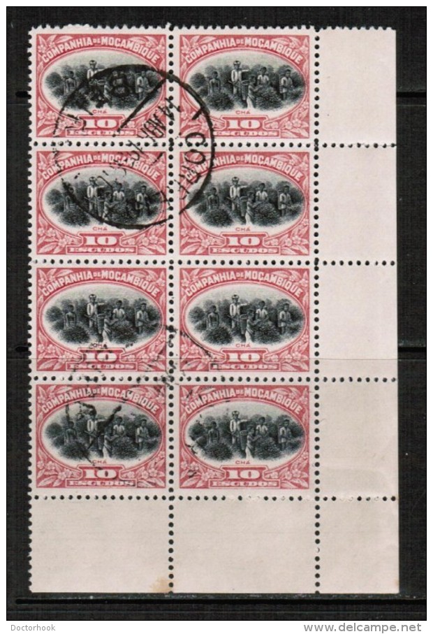 MOZAMBIQUE CO.  Scott # 160 VF USED BLOCK Of 8 (LG-437) - Mozambique