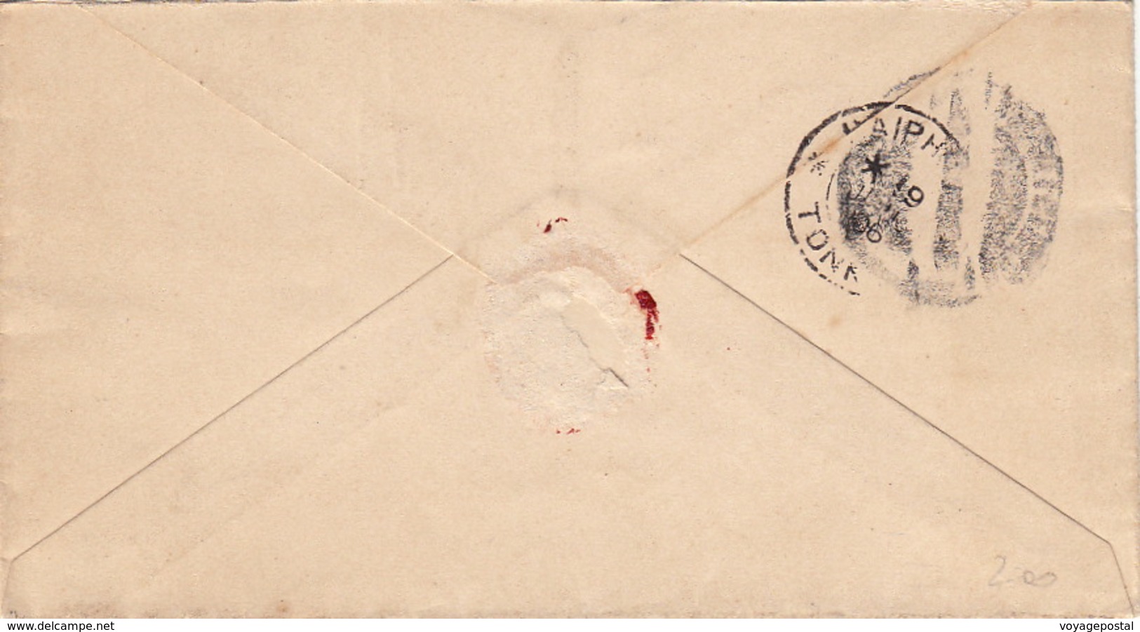 Lettre Recommandée Tonkin Lao-Kay Pour Naples Timbres Surcharge Chine - Covers & Documents