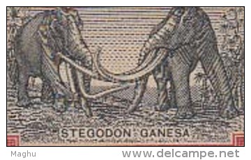 India MNH 1951, Cent., Of Geological Survey, Elephant, Animal, Shegodon Ganesa, - Ungebraucht
