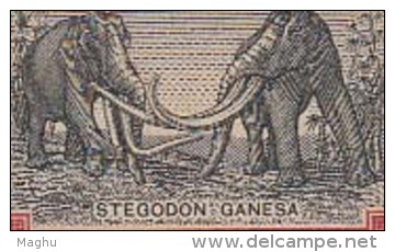 India MNH 1951, Cent., Of Geological Survey, Elephant, Animal, Shegodon Ganesa, - Ongebruikt