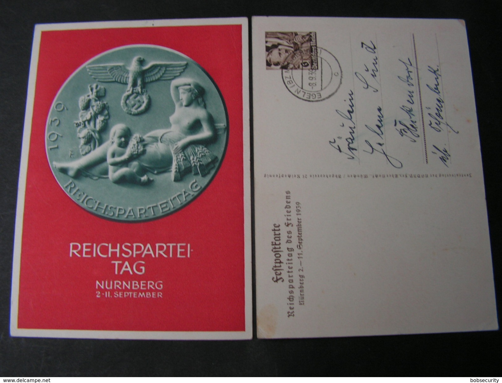 Feldpost Reichsparteitag Nürnberg Propa Karte Gelaufen Aus Aus Egeln Bei Magdeburg 1939 - Sonstige & Ohne Zuordnung