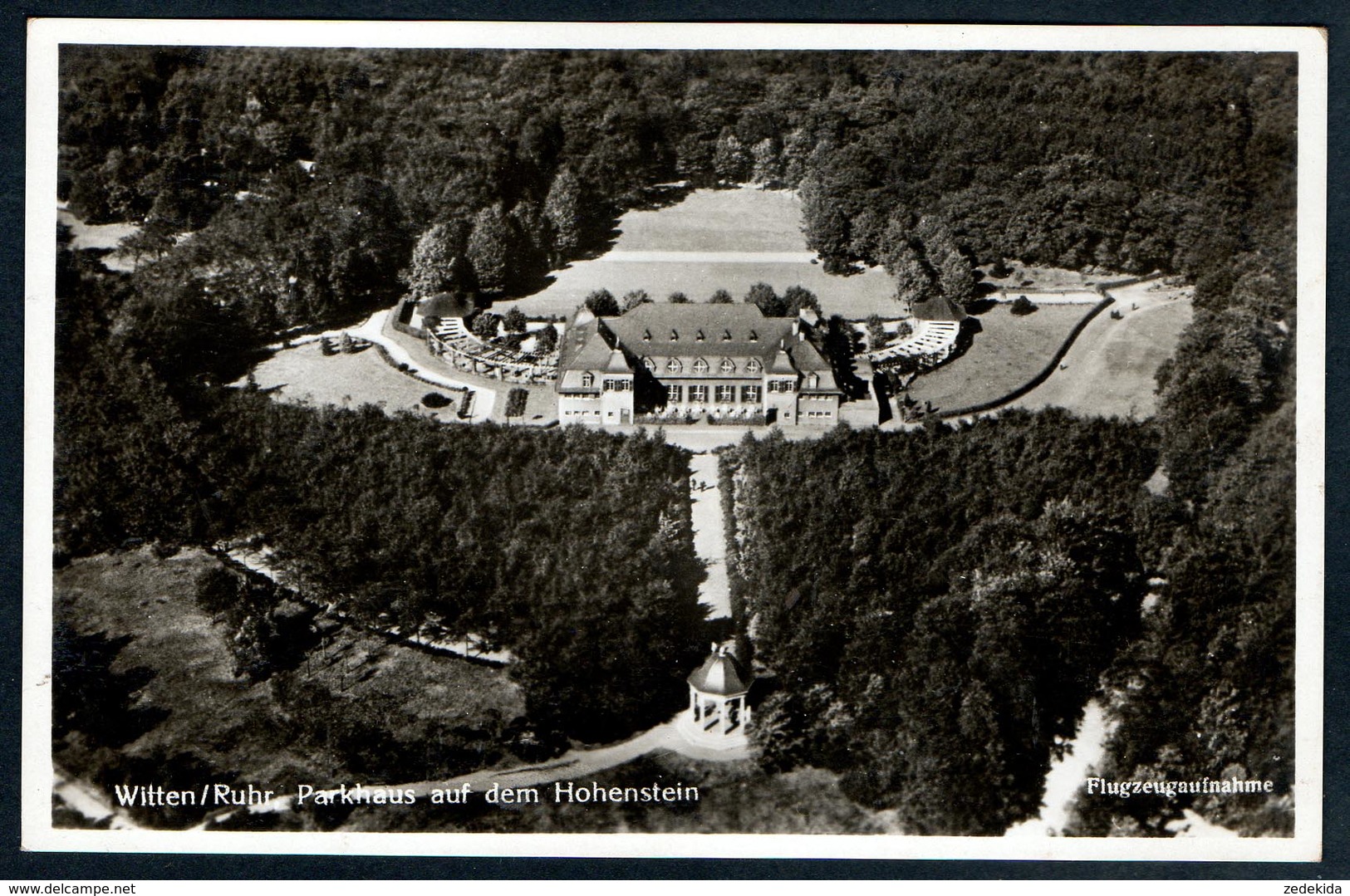 8842 - Alte Foto Ansichtskarte - Witten - Parkhaus Hohenstein - Luftbild Luftaufnahme - Gel 1933 TOP - Witten