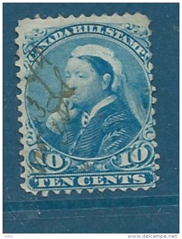 1893 CANADA 10c BLUE BILL STAMP Oblitéré   - Cw 10821 - Portomarken