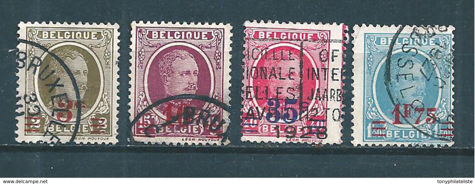 Belgique Timbres De 1927 N°245 A 248  Oblitérés - 1922-1927 Houyoux