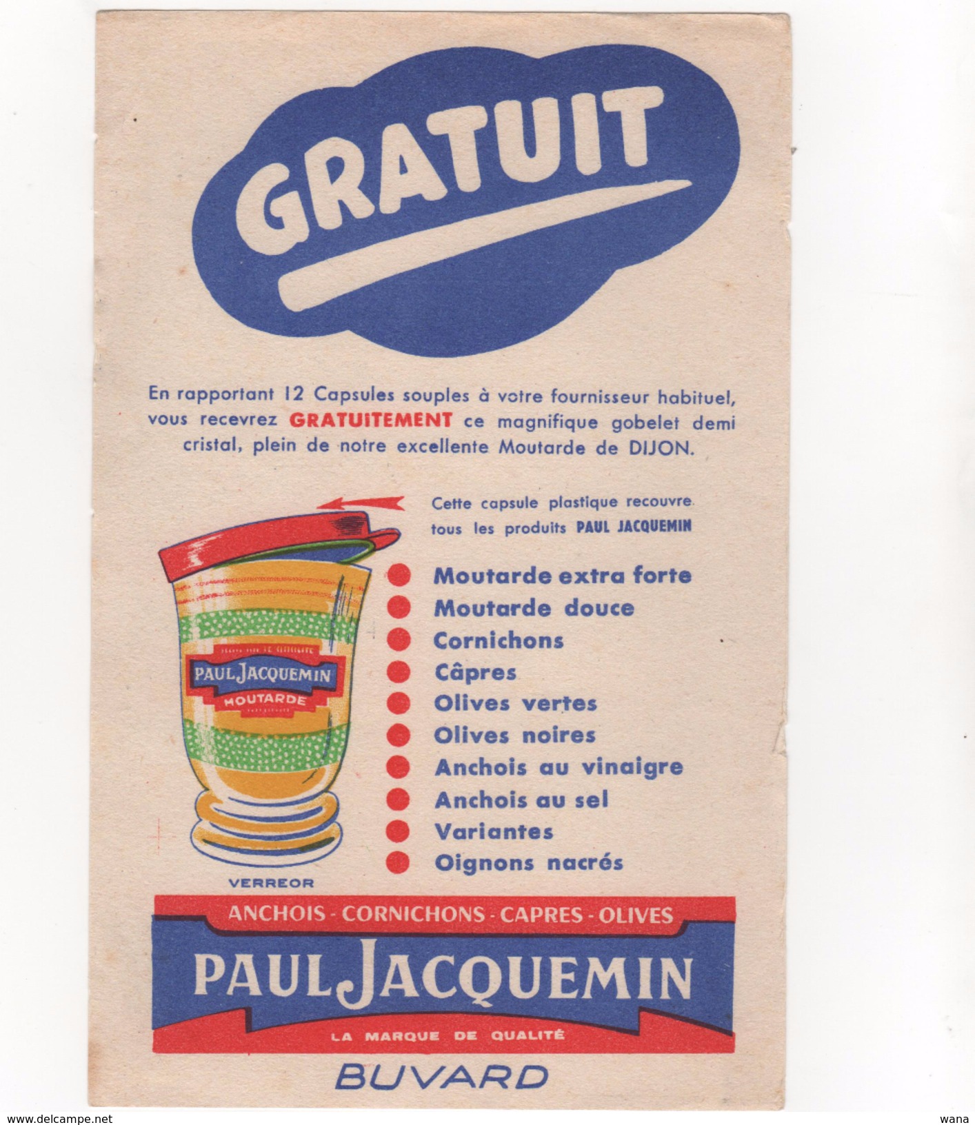 Buvard Paul Jacquemin - Moutardes
