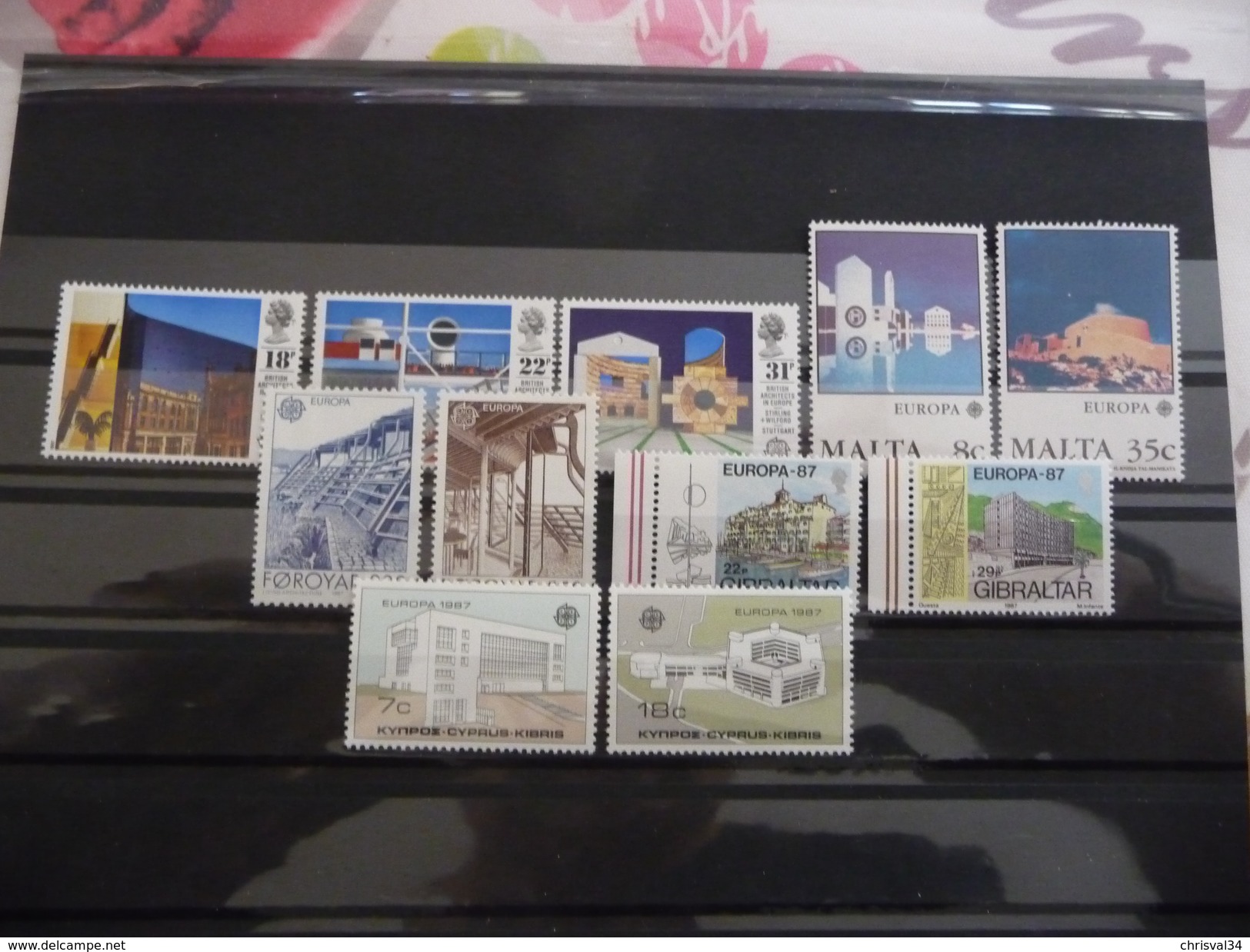 COLLECTION   LOT   TIMBRES   EUROPA   1987   NEUFS   LUXE** - Collections (sans Albums)