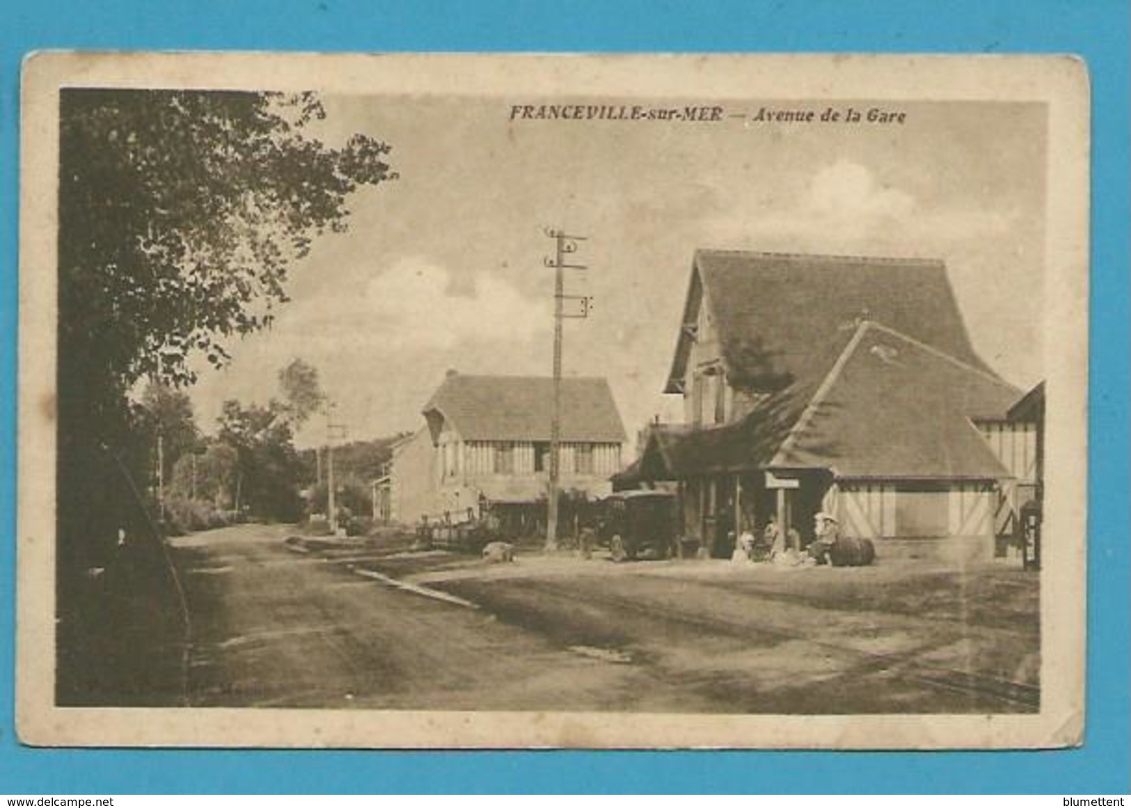 CPSM - Avenue De La Gare FRANCEVILLE-SUR-MER 14 - Sonstige & Ohne Zuordnung