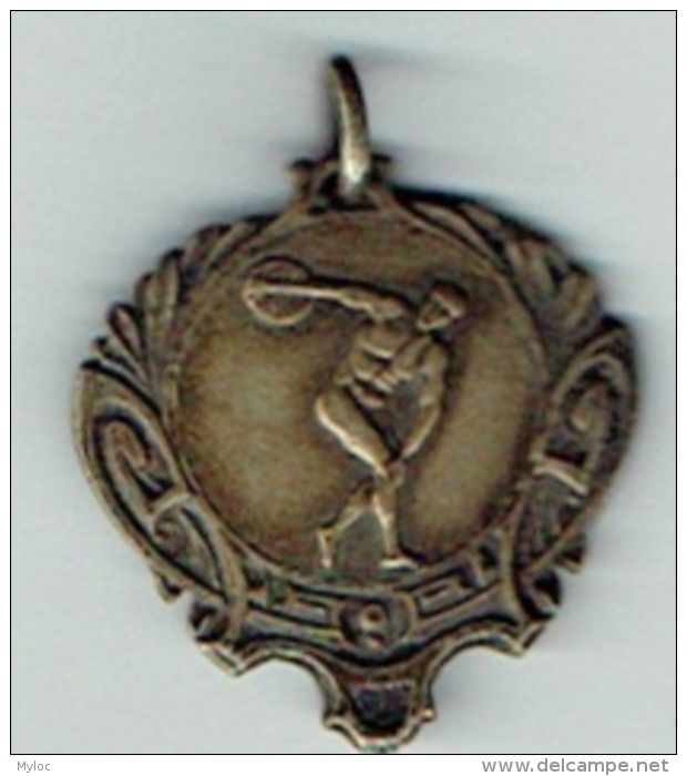 Médaille. Sport. Athlétisme. Lancer Du Disque. Stade Namurois. Challenge M. Massaux.  1936. Diam. 30mm - Andere & Zonder Classificatie
