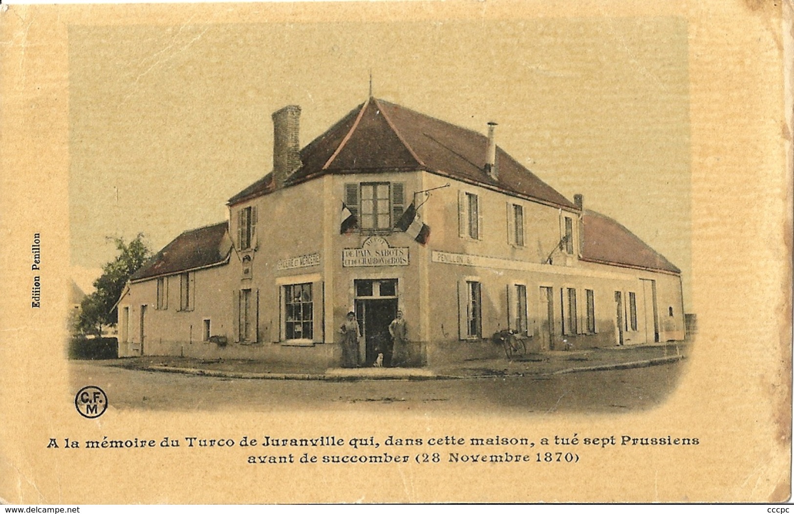 CPA A La Mémoire Du Turco De Juranville Qui...  Militaire 1870 - Autres & Non Classés