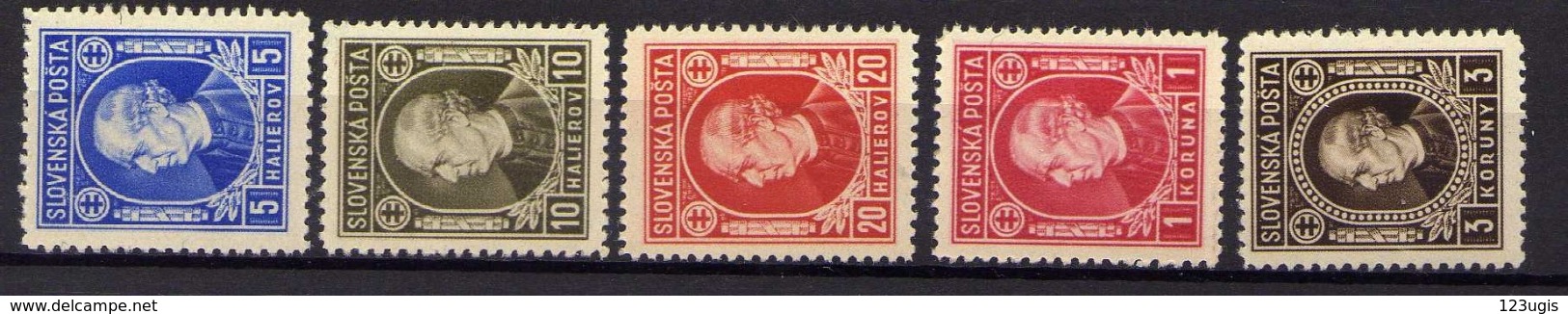 Slowakei / Slovaki, 1939, Mi 35-37; 40; 42 X A * [181216IV] - Nuevos