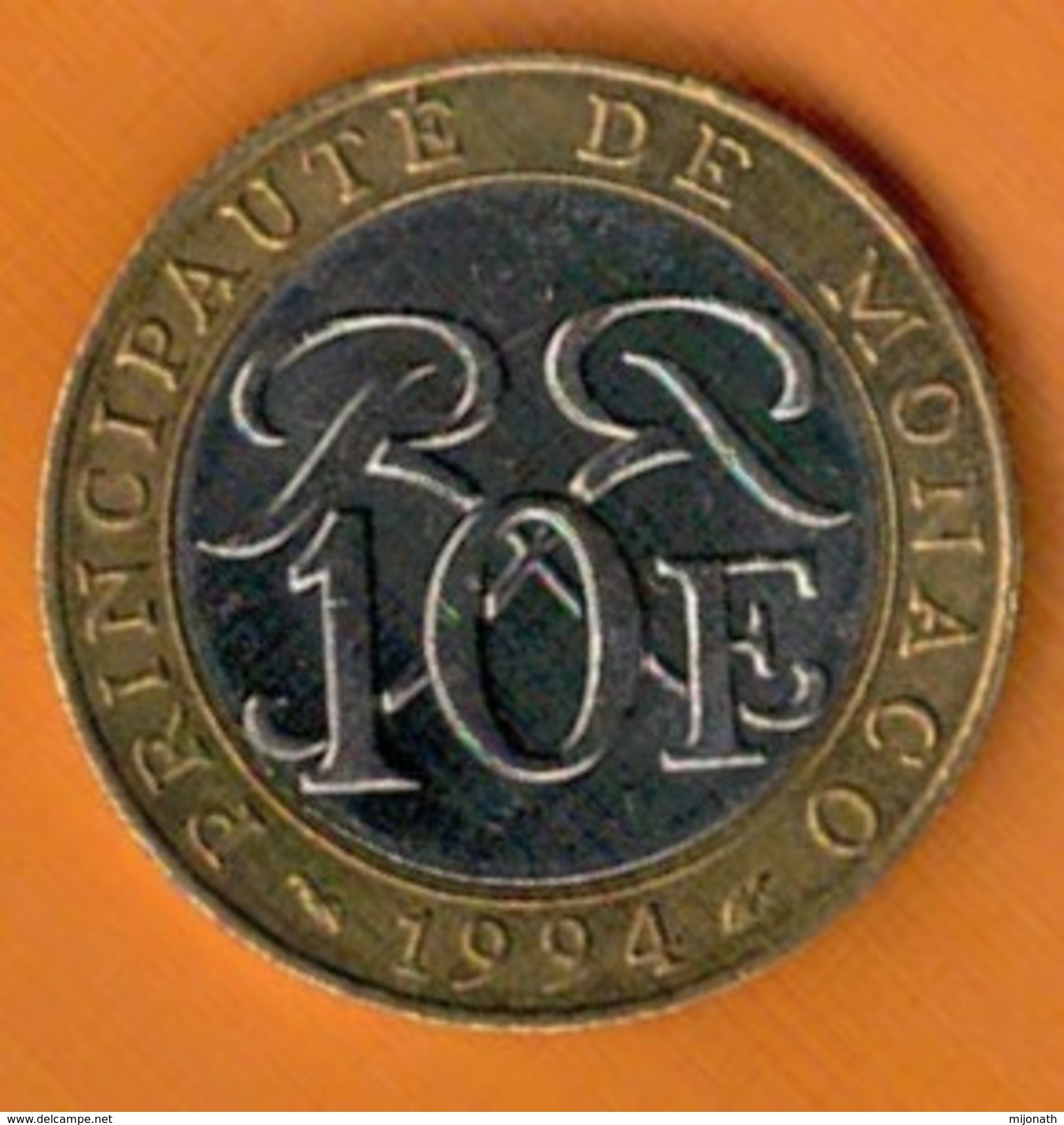 Nu-Monaco - 10 Francs De La Principauté De Monaco De 1994 - 1960-2001 Nouveaux Francs