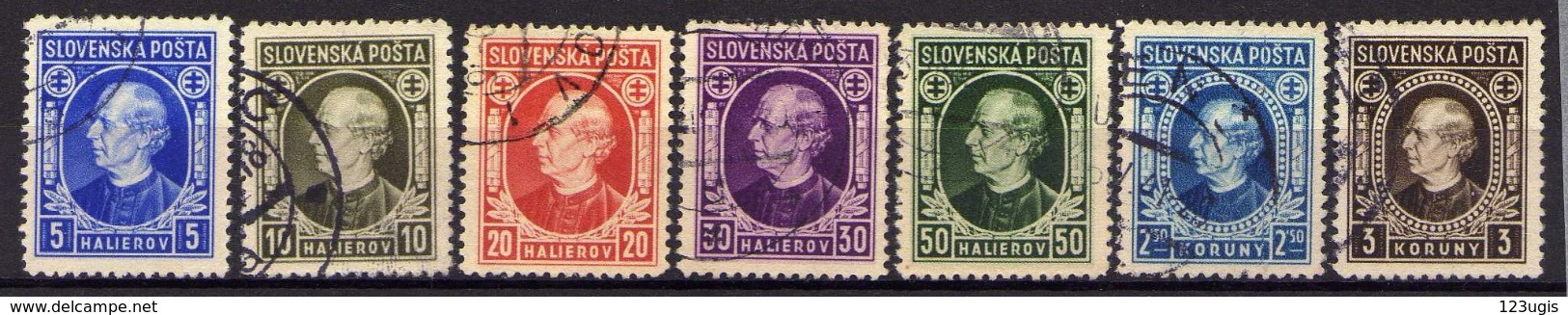 Slowakei / Slovaki, 1939, Mi 35-39; 41-42 X A, Gestempelt [181216IV] - Ungebraucht
