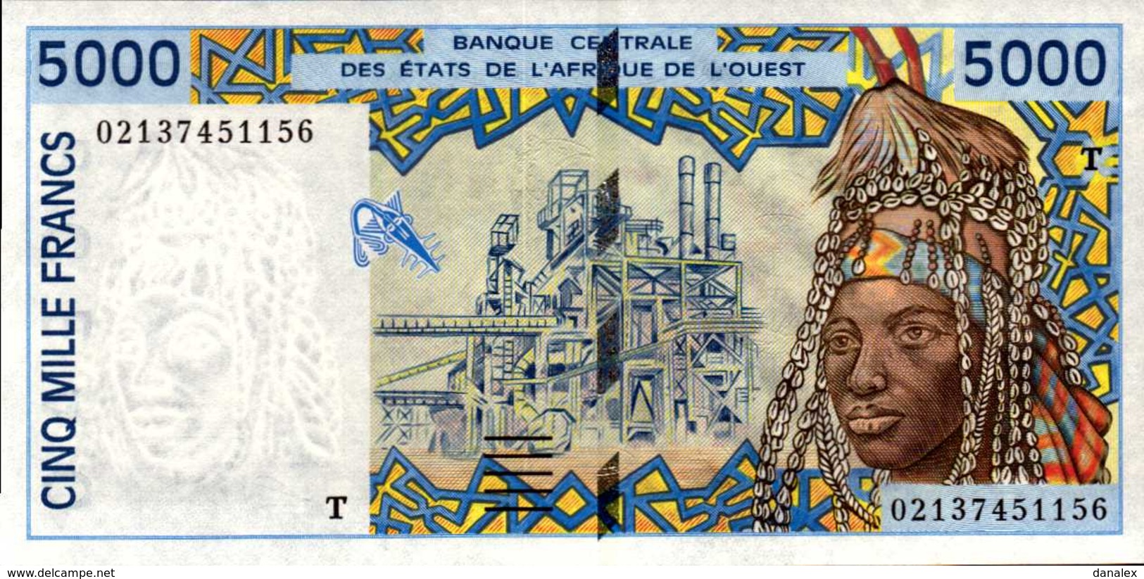 TOGO 5000 FRANCS De 2002  Pick 813k  UNC/NEUF - Togo