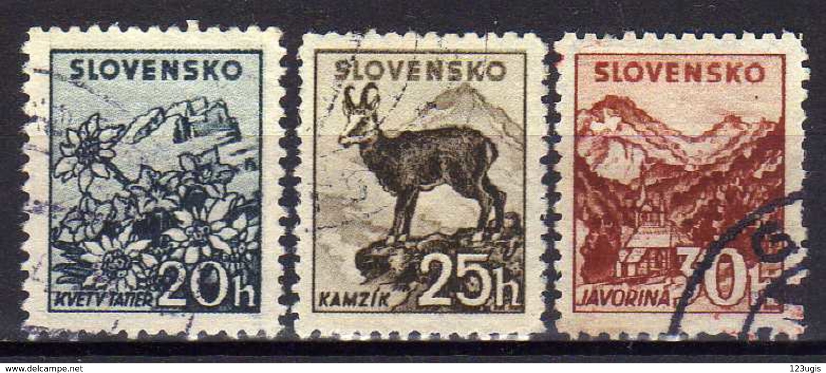 Slowakei / Slovaki, 1940, Mi 73-75 Y, Gestempelt [181216IV] - Nuevos