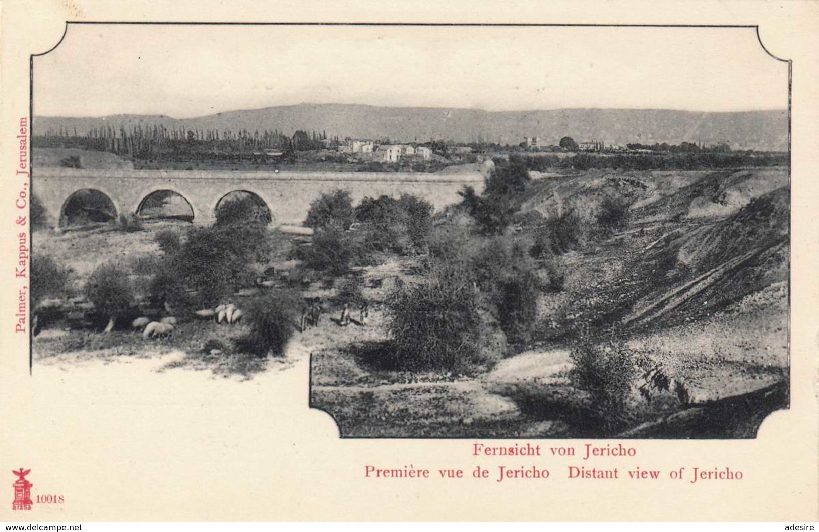 Fernsicht Von JERICHO (Jordanien), Karte Vor 1900 - Jordanien