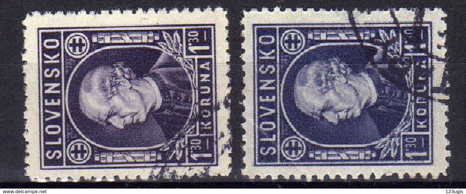 Slowakei / Slovaki, 1942/43, Mi 97 A + B, Gestempelt [181216IV] - Unused Stamps