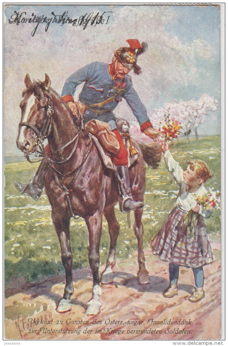 AK - Patriotika - Pfingstgrüsse - Unterstützung Der Kriegsinvaliden  1915 - Guerre 1914-18