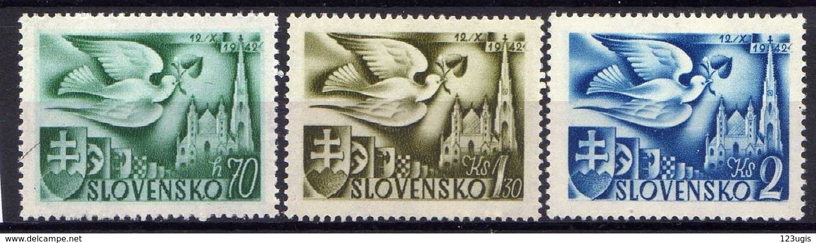 Slowakei / Slovaki, 1942, Mi 102-104 * [181216IV] - Unused Stamps