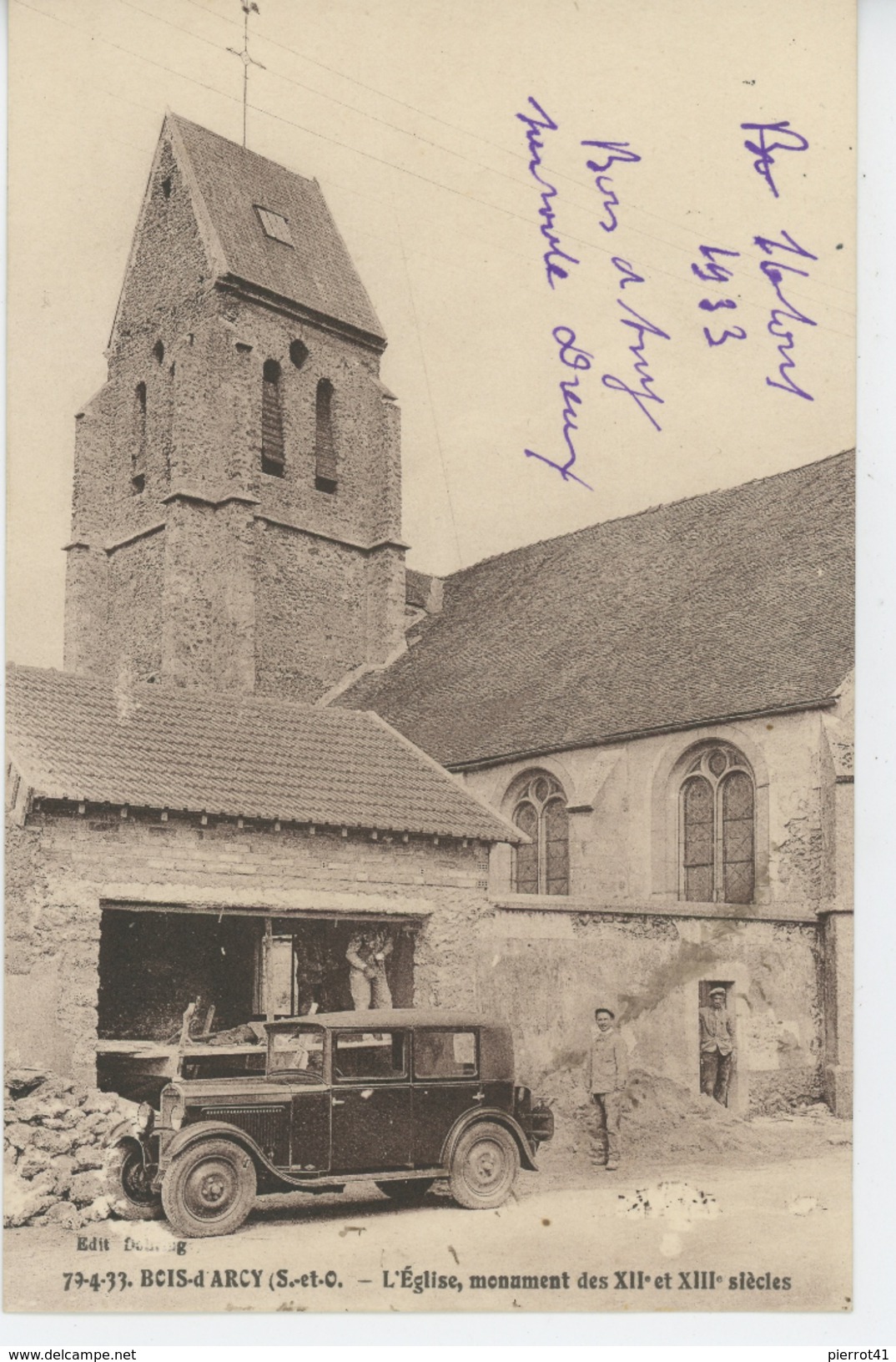 BOIS D'ARCY - L'Église ( Animation Avec Automobile ) - Bois D'Arcy