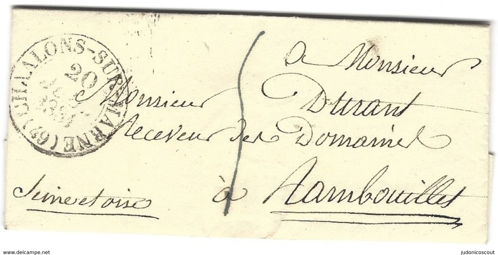 Chalons-sur-Marne, Lettre 20.07.1831, Cachet T13 - 1801-1848: Précurseurs XIX