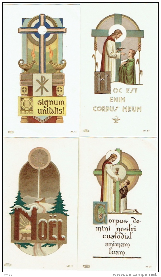 Image Religieuse. Illustrateur. Lot De 4.  Boumard. Paris. - Images Religieuses