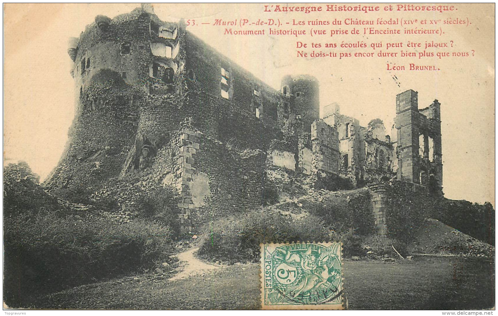 63 MUROL RUINES CHATEAU - Autres & Non Classés