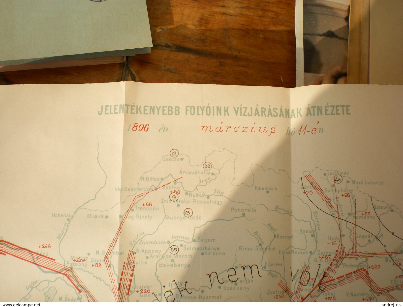 Jelentekenyebb Folyoink Vizjarasanal Atnezete  1896  Hungary Big - Carte Geographique