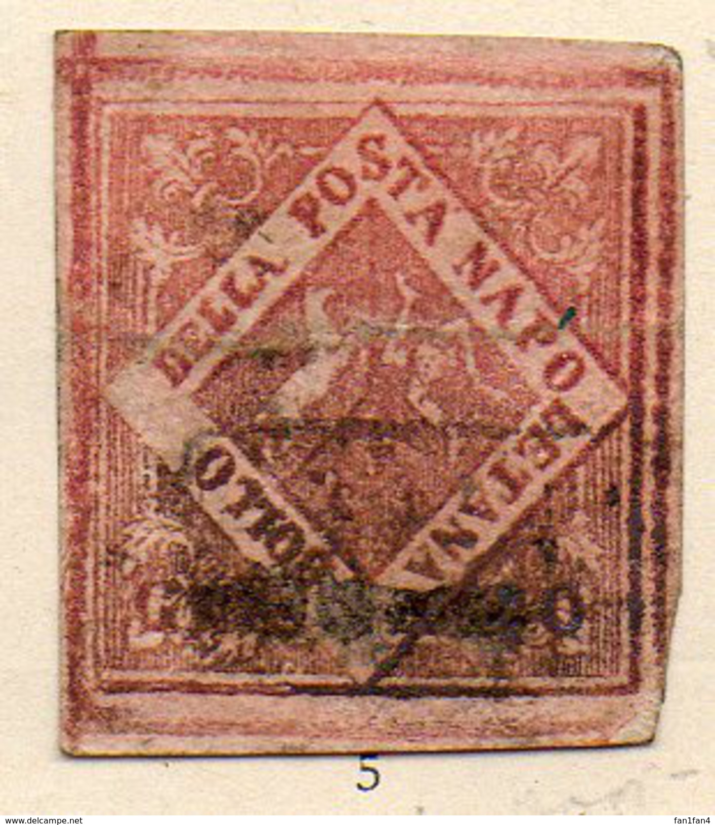 ITALIE (Anciens états) - 1858 - NAPLES (Royaume) - N° 6 - 20 G. Rose - Napoli