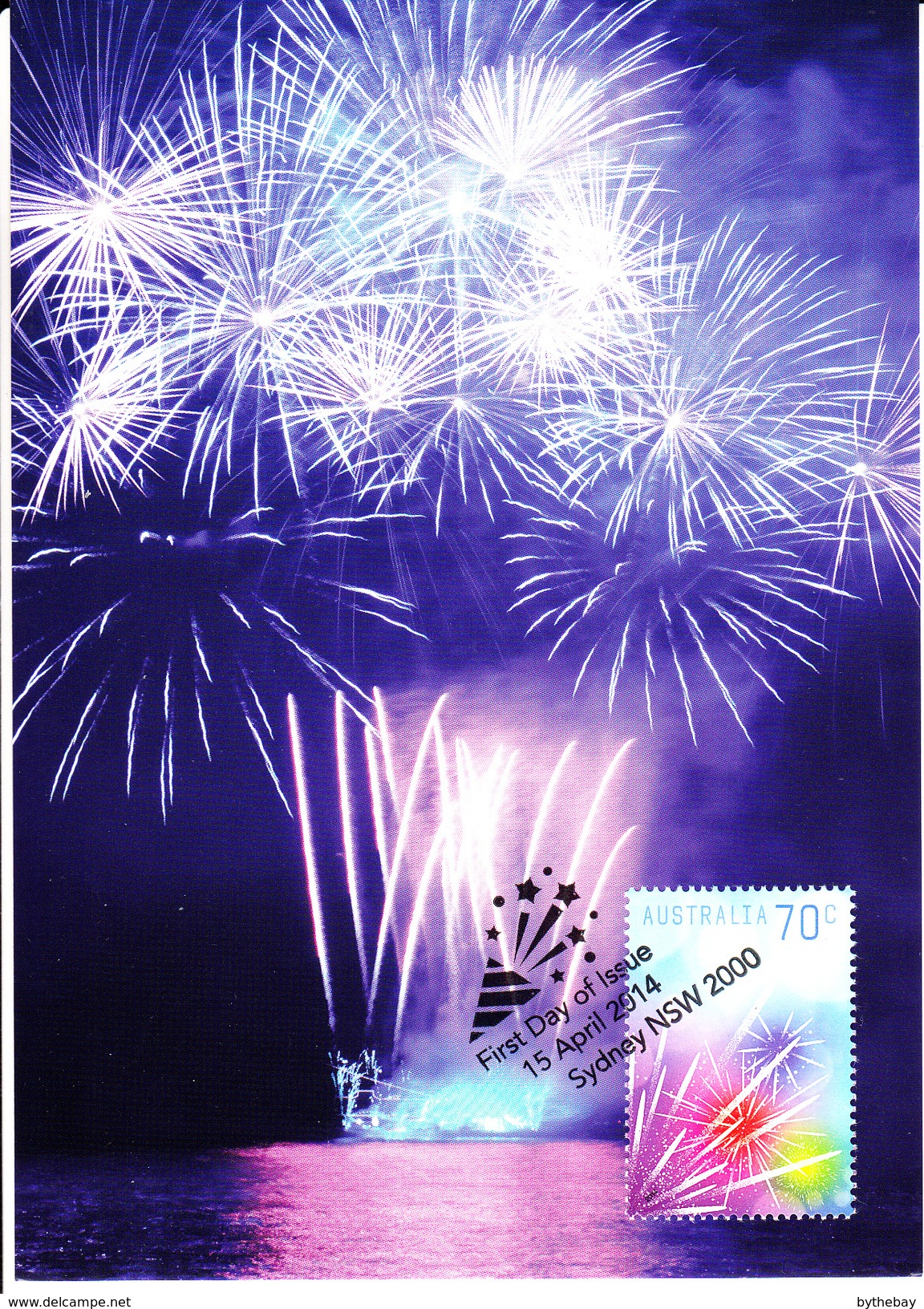 Australia 2014 Maxicard 70c Fireworks - Cartes-Maximum (CM)