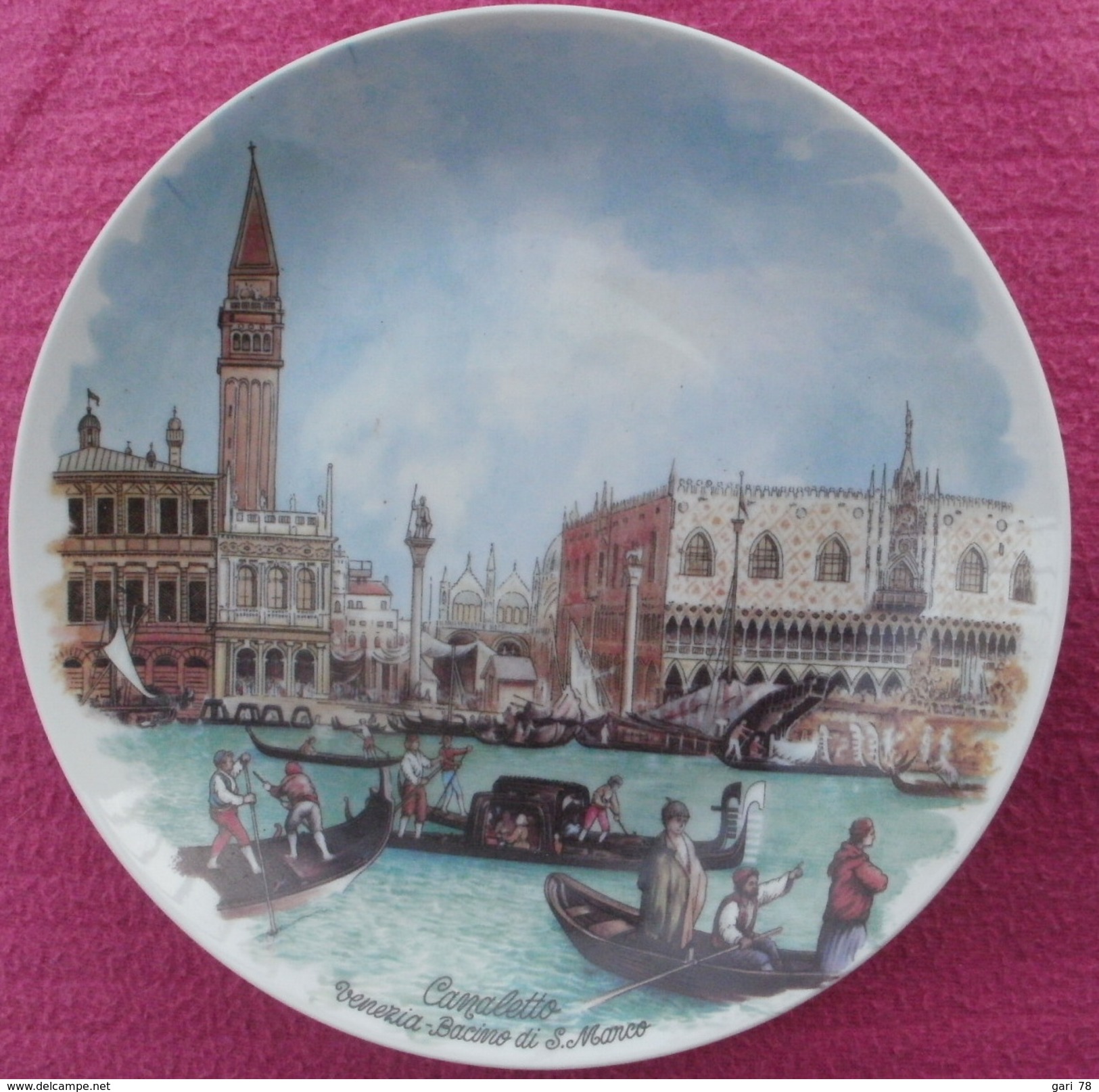 Assiette Décorative Tableau De CANALETTO Bacino Di San MArco à VENISE - Non Classificati