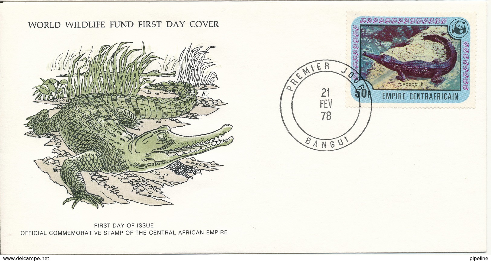 Central African Republic  FDC 21-2-1978 WWF Cover With The PANDA On The Stamp And Nice Cachet - FDC