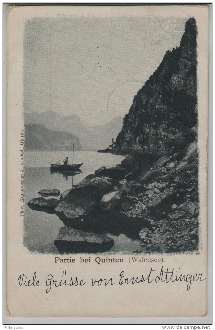 Partie Bei Quinten (Walensee) - Stempel: Wallenstadt Nach Stein - Photo: J. Knobel - Sonstige & Ohne Zuordnung