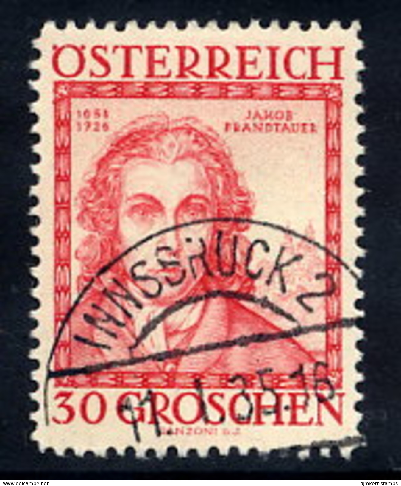 AUSTRIA 1934 Architects 30+30 Gr. Used.  Michel 593 - Used Stamps