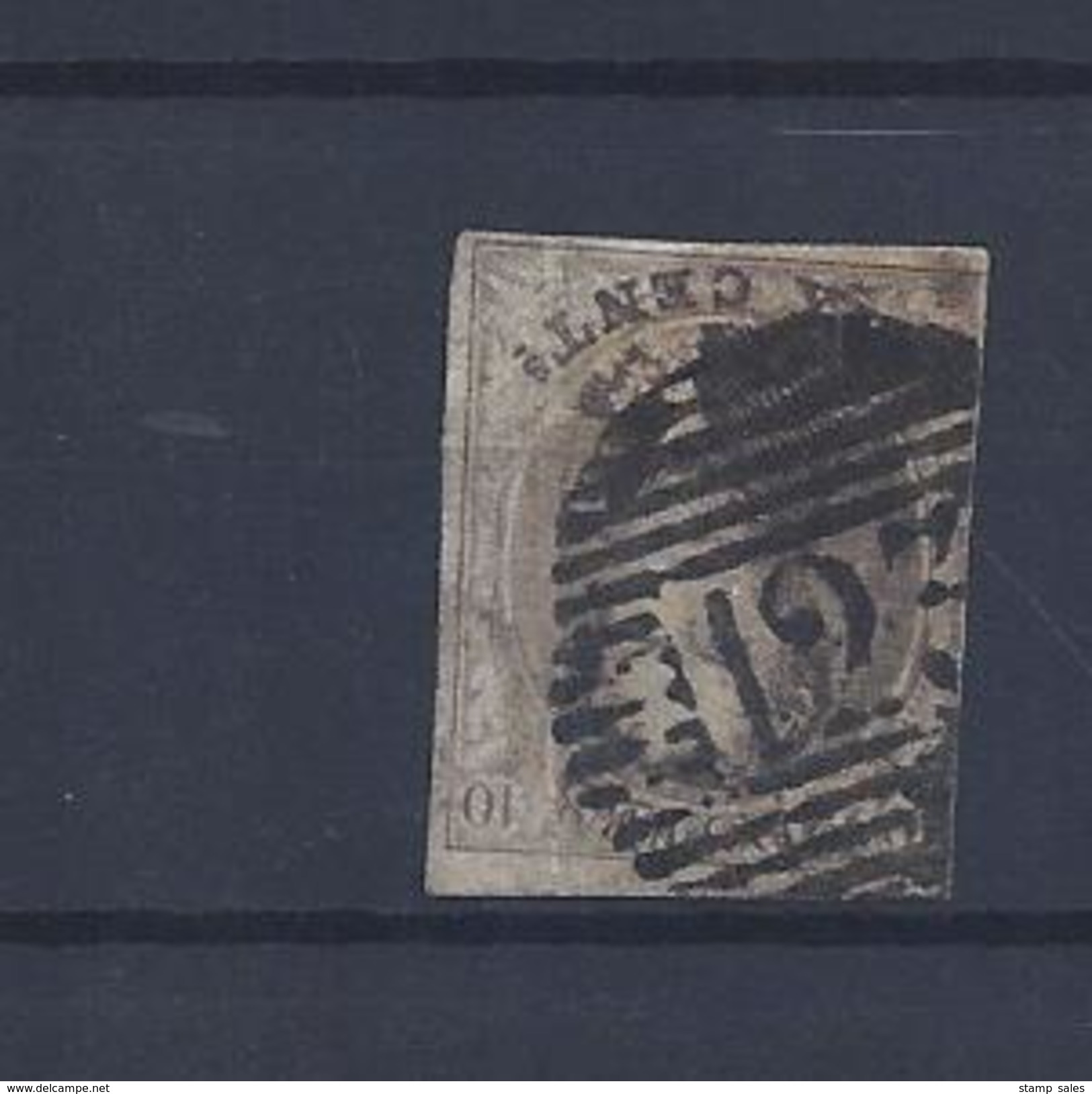 N°6 (ntz) GESTEMPELD P123 Verviers COB &euro; 10,00 + COBA &euro; 2,00 - Postmarks - Lines: Perceptions