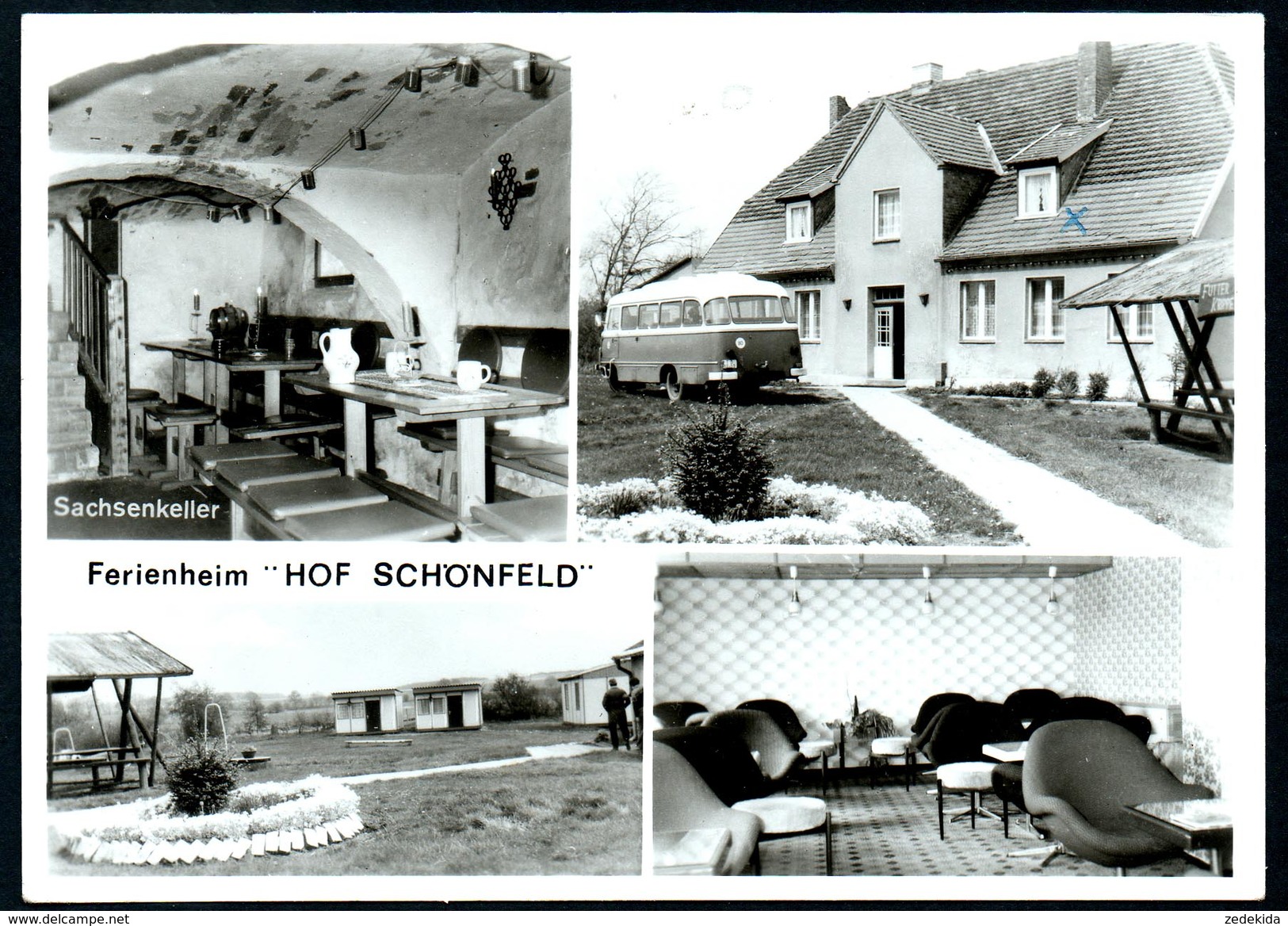 8867 - Alte MBK Ansichtskarte - Kobrow Bei Sternberg - Ferienheim Der LPG Oberlichtenau - Gel 1984 - Nowak - Bus Robur - Sternberg