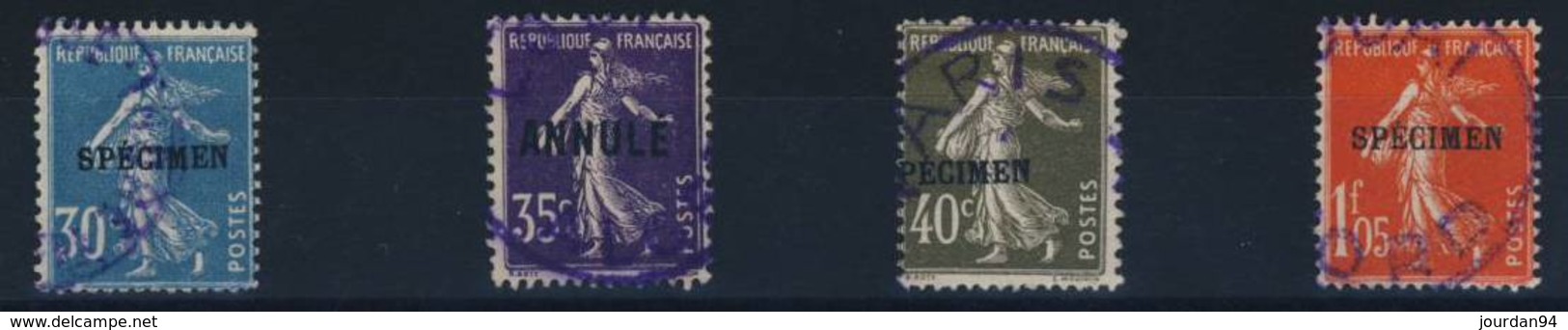 FRANCE  N  ° 192   /   142  / 193  / 195 - Specimen