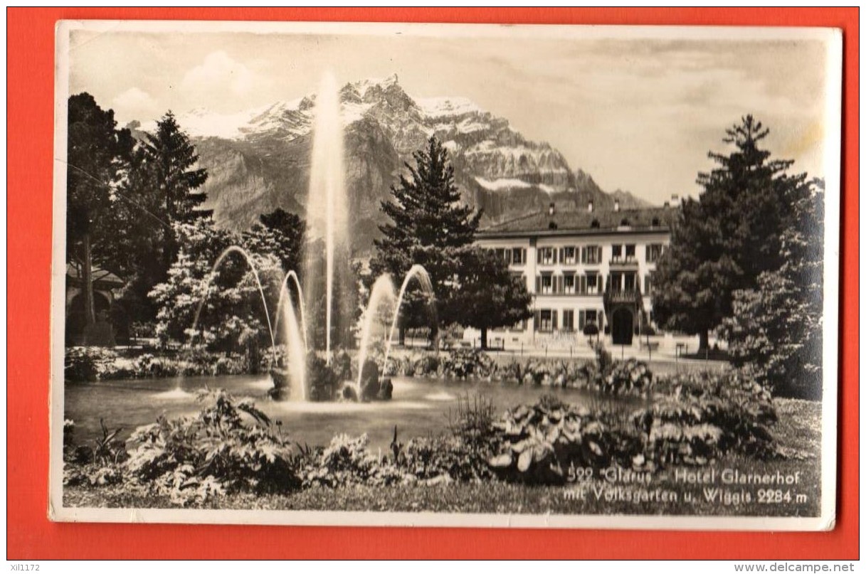 DUT-07 Glarus Hotel Glarnerhof Mit Volksgarten U. Wiggis. Stempel Hotel Maricel Palma De Mallorca Siehe Scan - Other & Unclassified